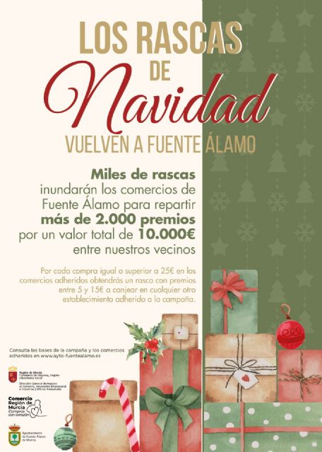 El Ayuntamiento lanza la campaña “Los Rascas de Navidad vuelven a Fuente Álamo” para impulsar el comercio local