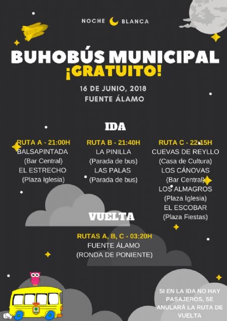 La Noche Blanca llega a Fuente Álamo con una propuesta de música en directo en tres localizaciones diferentes
