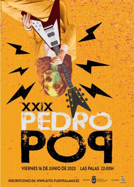 Inscripciones abiertas para la XXIX edición del festival musical Pedro Pop de Fuente Álamo