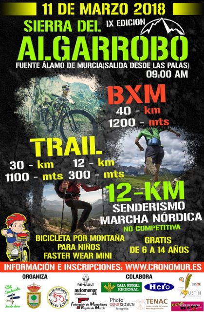 La IX edición de la prueba deportiva ´Sierra del Algarrobo´ da el pistoletazo de salida cargada de novedades