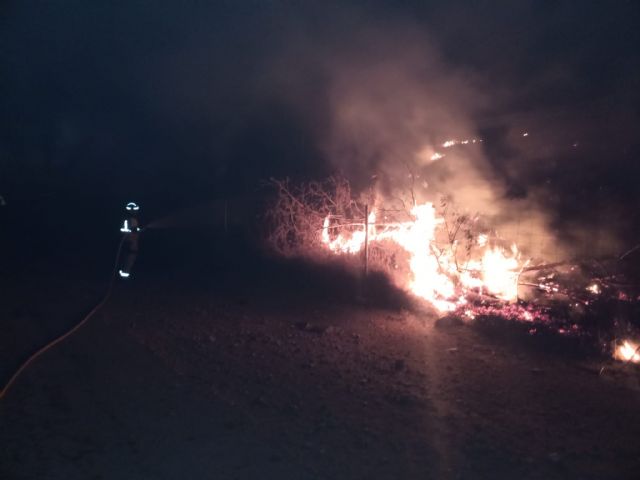 Servicios de emergencia han extinguido el incendio que se ha originado en Fuente Álamo