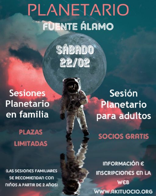 Fuente Álamo brindará la experiencia de conocer un planetario dentro de su programación cultural